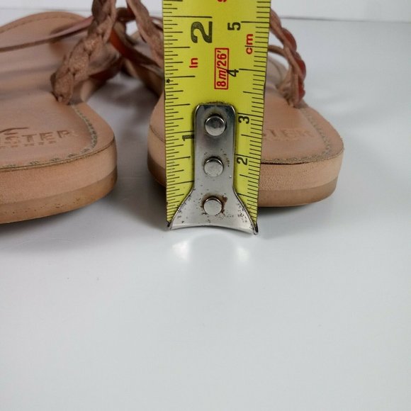 📢2/$20 Hollister Braided Strap Sandals Sz 6 Brown - Picture 8 of 15